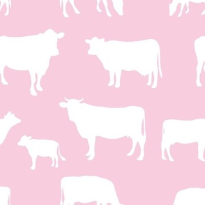 cow pastel pink