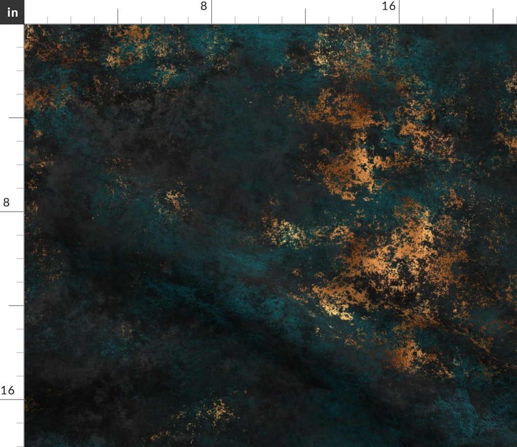 distress dark teal rust