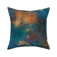 distress patina teal rust