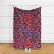 Red Graphic Floral - Large Scale