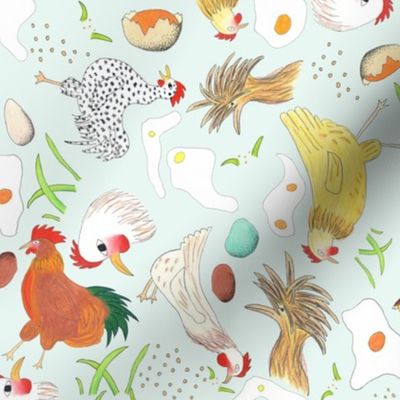 Chickens, Roosters, and Eggs - Sage