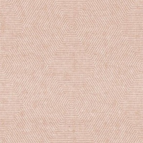 (small scale) Juniper hexagons - stripes- blush - LAD22