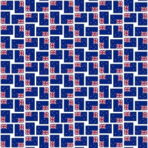 geometrically assembled flag of New Zealand – sports fan fabric | small