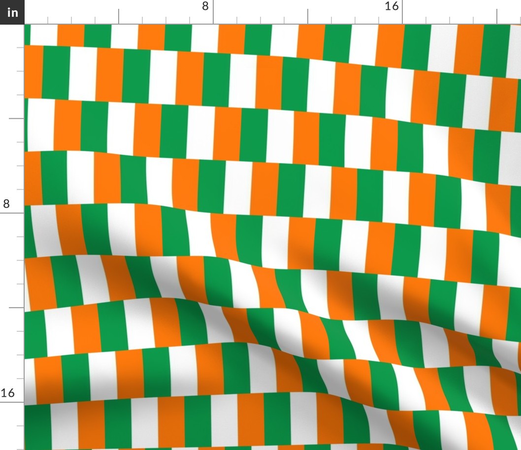 geometrically assembled flag of ireland – sports fan fabric | small