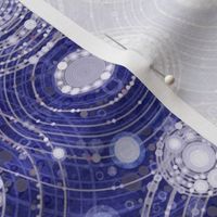 Map of the Cosmos in Periwinkle and Silver