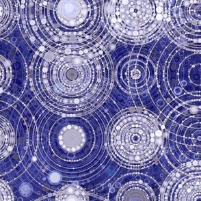 Map of the Cosmos in Periwinkle and Silver