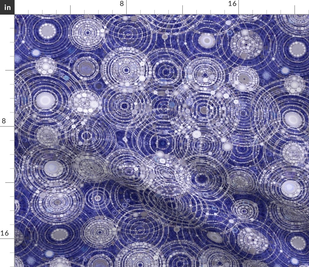 Map of the Cosmos in Periwinkle and Silver