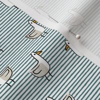 seagulls - summer teal stripes - LAD22