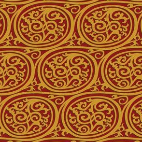Curlyswirl (red and gold)