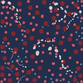 Flag-Red-White-Blue-Multiple-Artistic-Dots-(8-inch)