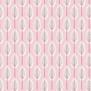 tropical leaves/pink