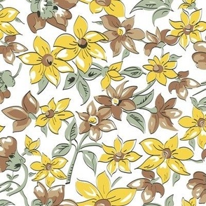 Yellow Brown Sage Flowers