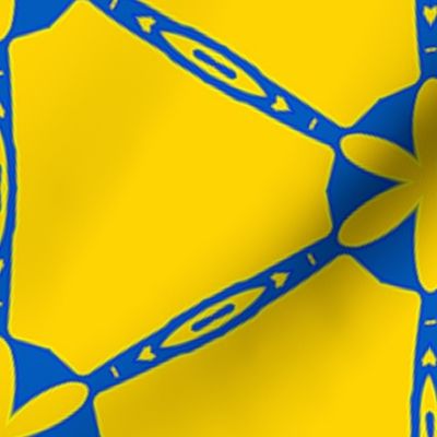  Blue and Yellow For Peace Geometrical Pattern | Large Scale