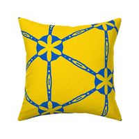  Blue and Yellow For Peace Geometrical Pattern | Large Scale