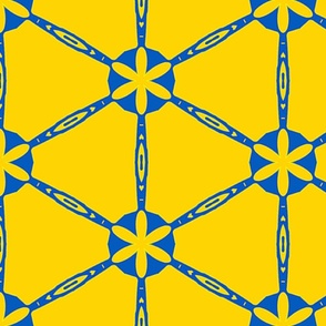  Blue and Yellow For Peace Geometrical Pattern | Large Scale