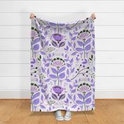 folk art flowers lavender sage_extra large