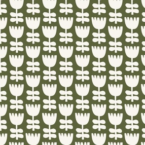 Scandi Floral Md | Dill Green