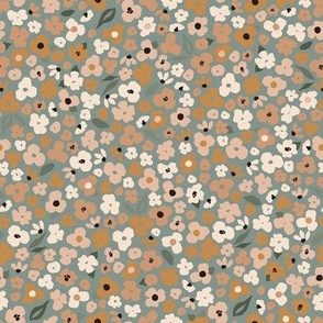 Ditsy Floral - Dusty Blue