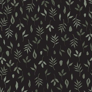 Spring Leaves - black