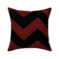 chevron burlap / vintage red, bk