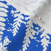 Palapalai Fern Impressions-white on royal blue