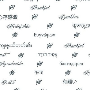 Thankful lettering small Payne grey - Thanksgiving day