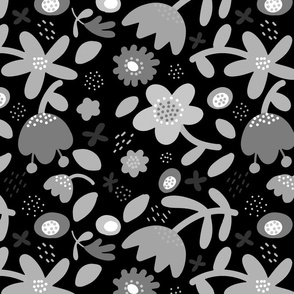 flowers black