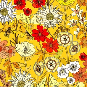 ANTIQUE FLORAL-YELLOW
