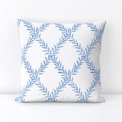 Erin Leafy Trellis Cornflower on White copy