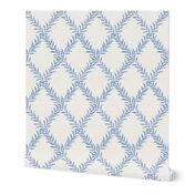 Erin Leafy Trellis Cornflower on White copy