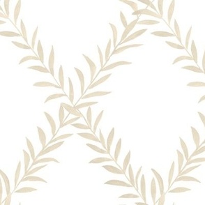 Leafy Trellis manchester tan on white copy