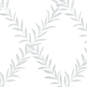 Leafy Trellis gray on white copy
