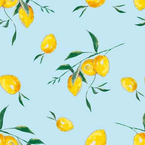 Summer,citrus ,lemon fruit pattern 
