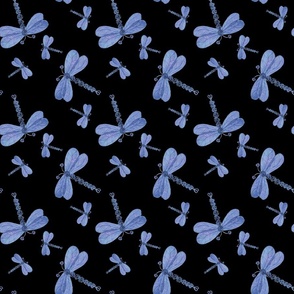 Watercolor Dragonflies (Black)