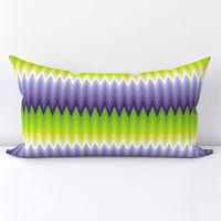 Ombre zig zag purple + chartreuse