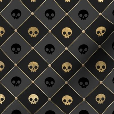 grey gold skull harlequin