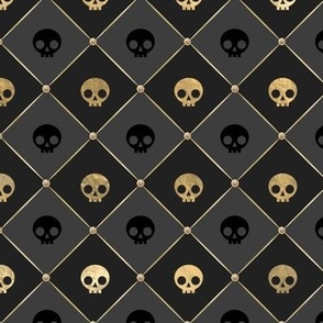 grey gold skull harlequin