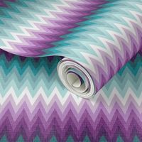 Ombre zig zags plum + teal