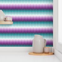 Ombre zig zags plum + teal