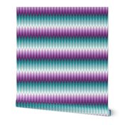 Ombre zig zags plum + teal