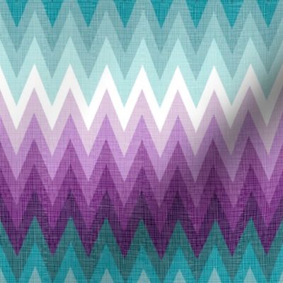 Ombre zig zags plum + teal