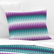 Ombre zig zags plum + teal