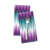 Ombre zig zags plum + teal