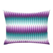 Ombre zig zags plum + teal