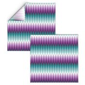 Ombre zig zags plum + teal