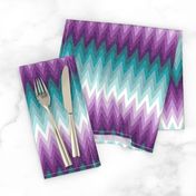 Ombre zig zags plum + teal