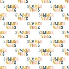 Summer Vibes - multi on white  - LAD22