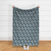 Chinese Crested Fabric - Blue