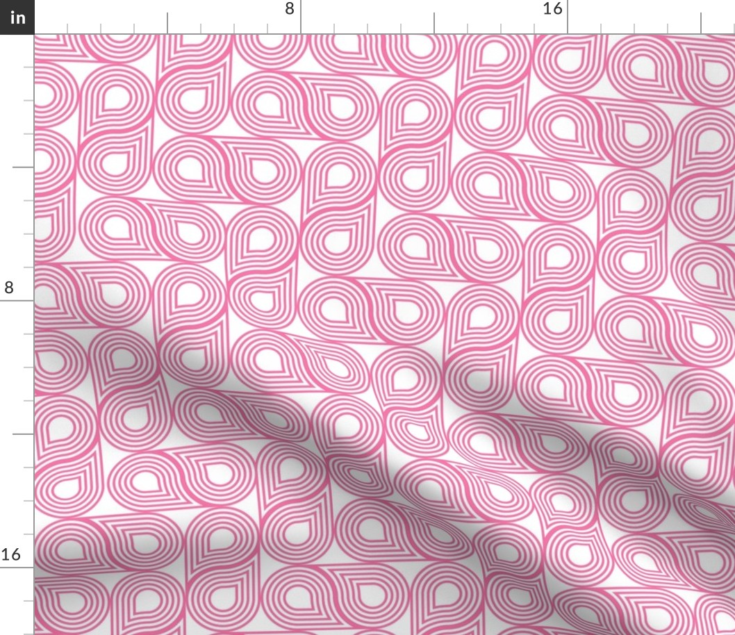 Preppy Pink Yarn Geometric. large scale