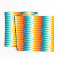 Ombre zig zag orange + aqua